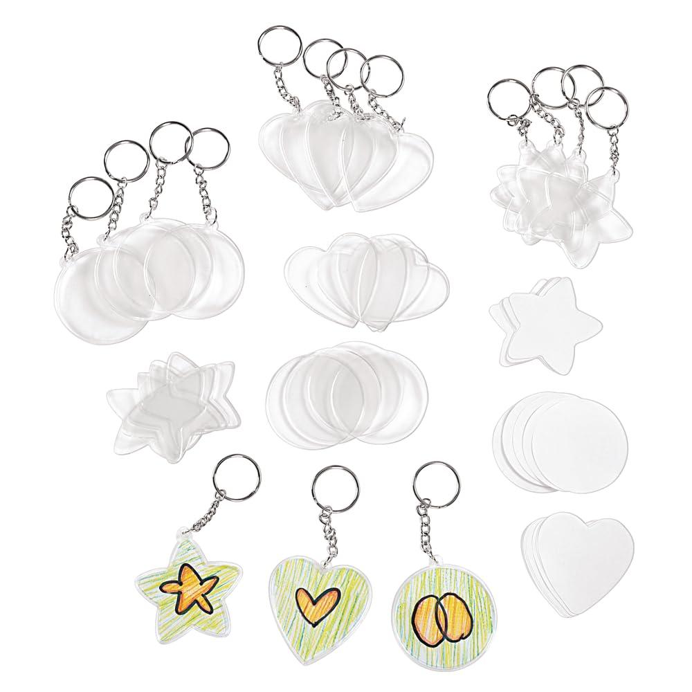 image:imageColorations Create Your Own Keychain Craft Kit for Kids Set of 12 DIY Kit for Kids that Encourages Creativity Easy and Fun Includes Supplies to Make 12 Personalized Keychains