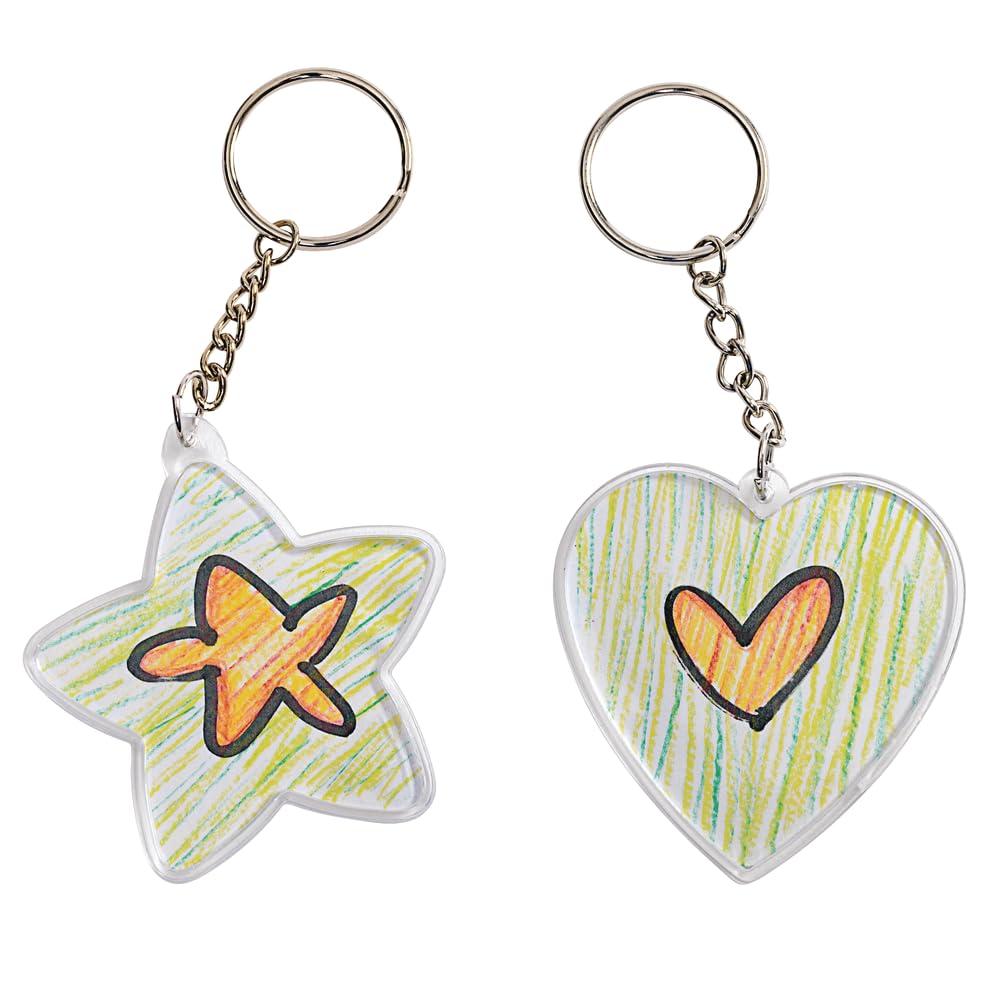 image:imageColorations Create Your Own Keychain Craft Kit for Kids Set of 12 DIY Kit for Kids that Encourages Creativity Easy and Fun Includes Supplies to Make 12 Personalized Keychains