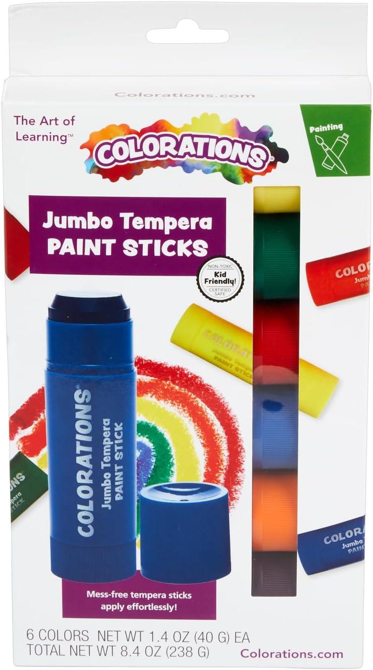 image:imageColorations Tempera Paint Sticks Set of 42Jumbo Sticks 6 PK