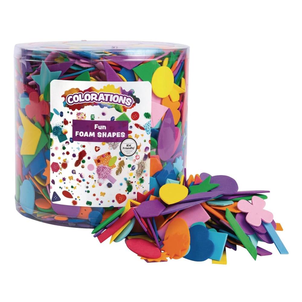 image:imageColorations Bucket of Fun Foam Shapes Multicolor Arts and Crafts Material for Kids 12 lb