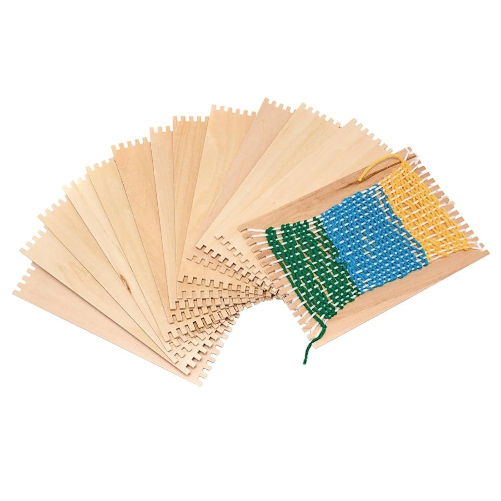 image:imageColorations RLOOM Beginners Wooden Loom Set of 12 for Kids Arts amp Crafts Weaving Craft Activity Motor Skills Critical Thinking Basket Jewelry Crochet Teaching Educational