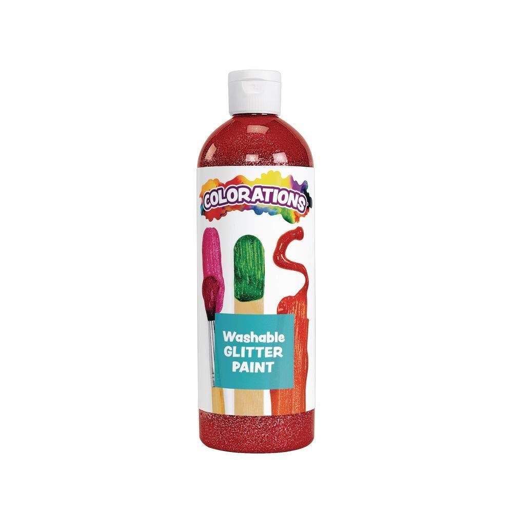 image:imageColorations Washable Glitter Paint Red Non Toxic Vibrant Bold Kids Paint Craft Hobby Fun Art Supplies 16 oz