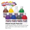 Colorations Acrylic Paint Set, 16 Colors. Assorted, Matte Finish, Acrylic Craft Paint Set, 2oz Bottles, Smooth Paint, Dries Quickly, Non Toxic, Craft Paint for Paper, Wood, Ceramics, Fabric and Canvas(8oz Bottles  Set of 8)