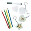 Colorations Create Your Own Keychain Craft Kit for Kids, Set of 12 – DIY Kit for Kids that Encourages Creativity – Easy and Fun – Includes Supplies to Make 12 Personalized Keychains