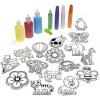 Colorations Create Your Own Suncatcher Window Art, Set of 16, Includes Paint, Assorted Colors, Arts and Crafts for Kids, Classroom, Art for Kids