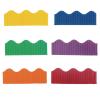 Colorations Prima-Color Bulletin Board Borders, Classic Colors, 6 Colors, Fade Resistant, Scalloped, Premium, 2 1/4 inches x 50 feet Roll, Teacher, Classroom Decor, Decoration, Edging