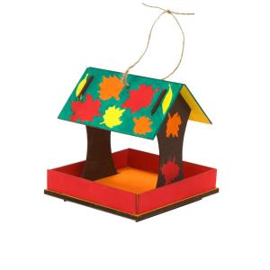Colorations® Easy-Build Bird Feeder, Set of 6, Crafts for Kids, Easy to Build Craft, Crafts for Children, Craft for Boys & Girls,Fun Craft for Kids,Personalize Your Bird Feeder, Wooden Craft