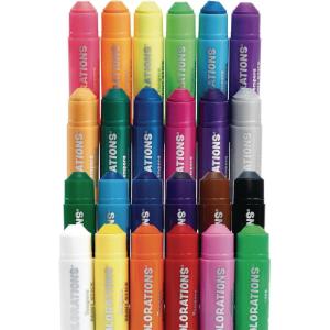 Colorations Tempera Paint Sticks, Set of 42(Neon & Metallic  24PK)