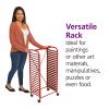 Colorations® Mobile Art Rack, Easy Classroom Prep, Ideal for Paintings, Organize & Transport Art Materials, Manipulatives, Puzzles, 20 Slots for Trays, Trays Not Included with Rack