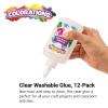 Colorations Washable Clear Glue, 4 oz. Set of 12 (Item # CLEARG12)