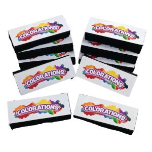 Colorations Dual Use Dry Erase/Chalkboard Eraser – Set of 10 (Item # CBE)