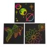 Colorations 25 Scratch Art Boards with 5 Sticks