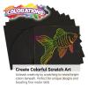 Colorations 25 Scratch Art Boards with 5 Sticks