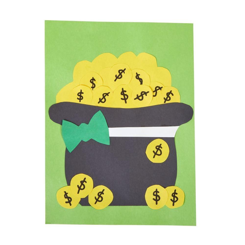 image:imageColorations 9 x 12 Mediumweight St Patricks Day Colors Construction Paper Pack 250 Sheets Arts and Crafts School Supplies Drawing Coloring Painting 3D Art Paper