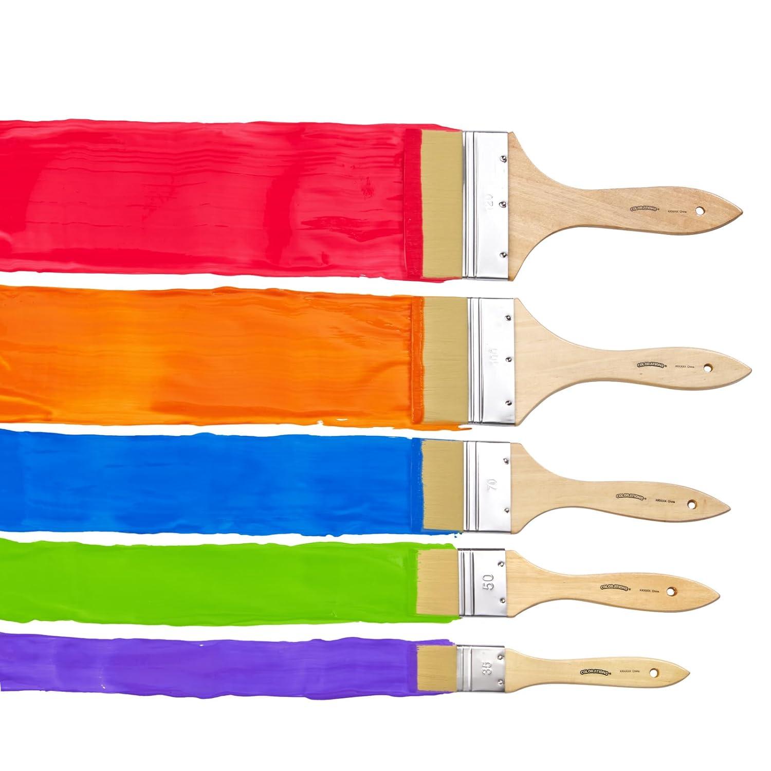 image:imageColorations Large Area Paint Brushes Set of 5 Sizes
