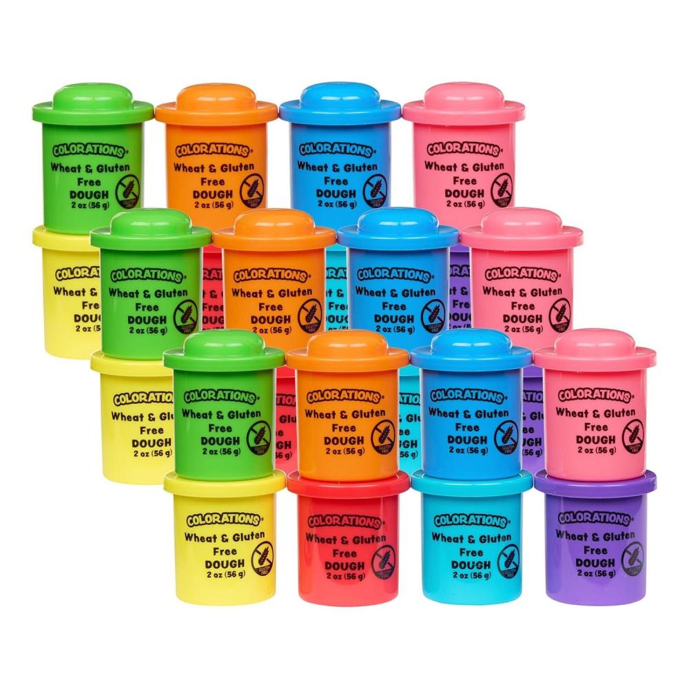 image:imageColorations 24 Wheat amp Gluten Free Classic Dough 8 Colors 2oz Each NonToxic Play Dough Bulk Set Sensory Kit Party Favors Classroom PackSet of 24