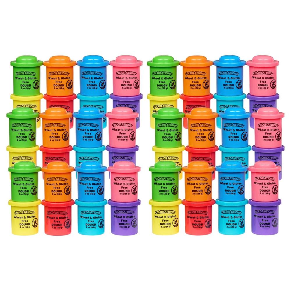 image:imageColorations 24 Wheat amp Gluten Free Classic Dough 8 Colors 2oz Each NonToxic Play Dough Bulk Set Sensory Kit Party Favors Classroom PackSet of 48
