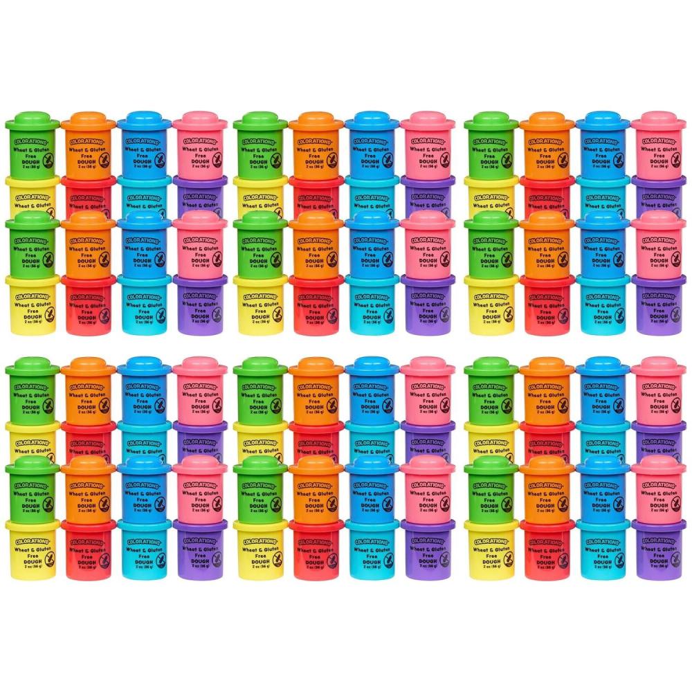 image:imageColorations 24 Wheat amp Gluten Free Classic Dough 8 Colors 2oz Each NonToxic Play Dough Bulk Set Sensory Kit Party Favors Classroom PackSet of 96