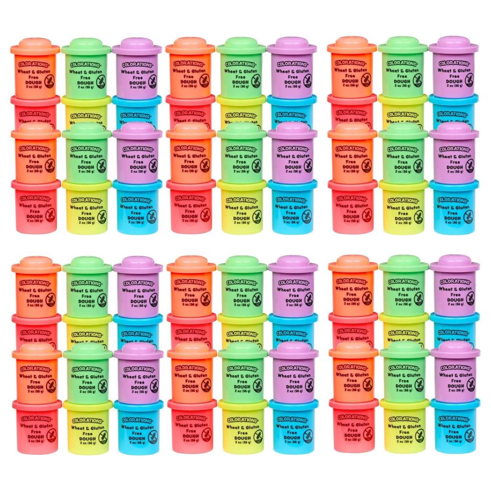 image:imageColorations 36 Wheat amp Gluten Free Neon Dough 6 Colors 2 oz Each NonToxic Play Dough Bulk Set Sensory Kit Party Favors Classroom PackSet of 72
