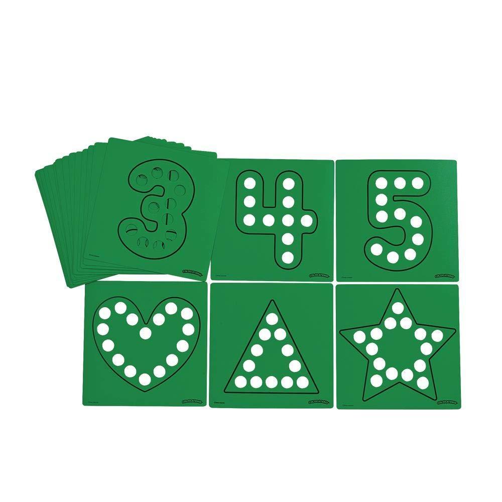 image:imageDabber Dot Upper Case Numbers amp Shape Stencil Set 20 Pieces Total A Fun and Easy Way for Any Child to Practice Their Number Stencils Stencils for Young Kids Educational Toys