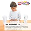 Colorations Design Your Own Travel Mugs, Pack of 12, Arts and Crafts Project, ideal craft gift, father’s day, mother’s day, holiday gift, grandparent’s day