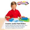 Colorations Jumbo Foam Paint Rollers, 7.8” L x 4” W x 1.8”H Each, Set of 4, Washable, Textured Art Tools, Classroom Essentials, Paint Brushes, Sponge, Early Learning