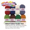 Colorations Nature Colors Acrylic Yarn, Set of 8 Colors, 100% Acrylic, 120 Yards Each Color, Crafts for Kids, Arts & Crafts, Crochet, Knitting, Small Projects