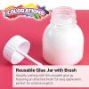 Colorations Reusable Glue Jars with Brush, 24-Pack, 2.7 oz, Plastic, Arts & Crafts, School Supplies