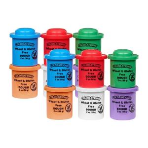 Colorations 12 Wheat & Gluten Free Glitter Dough – 6 Colors (2 oz Each)(Glitter)