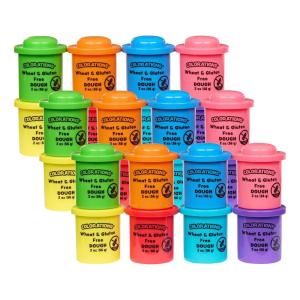 Colorations 24 Wheat & Gluten Free Classic Dough – 8 Colors (2oz Each) | Non-Toxic, Play Dough, Bulk Set, Sensory Kit, Party Favors, Classroom Pack(Set of 24)