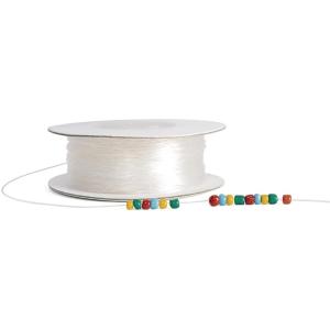 Colorations® Clear Stretchy Beading Elastic Cord, 300 feet, Ideal for Bracelets, Necklaces, Jewelry Making, Crafing, Mask-Making and More, Stretchy String, Great Value, Use to thread beads