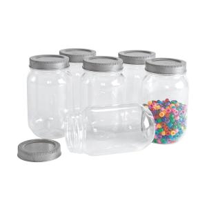 Colorations DYO Plastic Mason Jar – Set of 12
