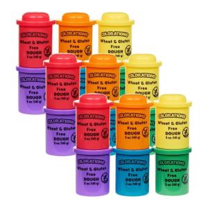 Colorations Wheat & Gluten Free Classic Dough – 2 Each of 6 Colors, Each 5oz(Set of 18)