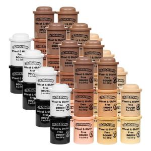 Colorations Wheat & Gluten Free Colors Like Me Dough 10 Colors/ 5oz, 2 Sets(Set of 40)