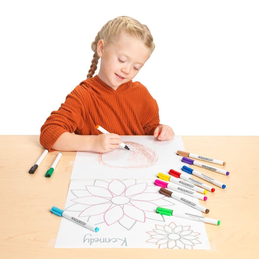 image:imageColorations Shimmer Outline Markers 12 Colors Each with Metallic Outlines