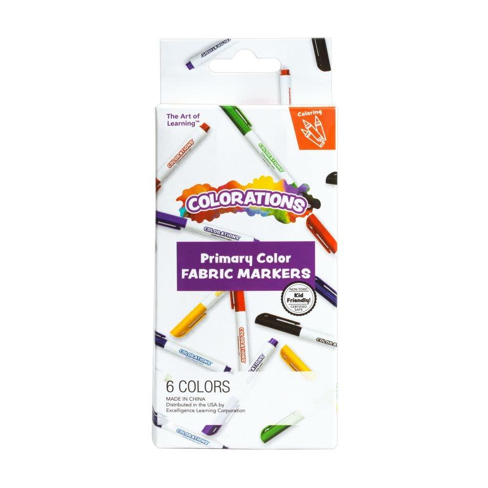 image:imageFabric Markers Primary Colors Vibrant Draw and Color on Any Canvas or Cotton