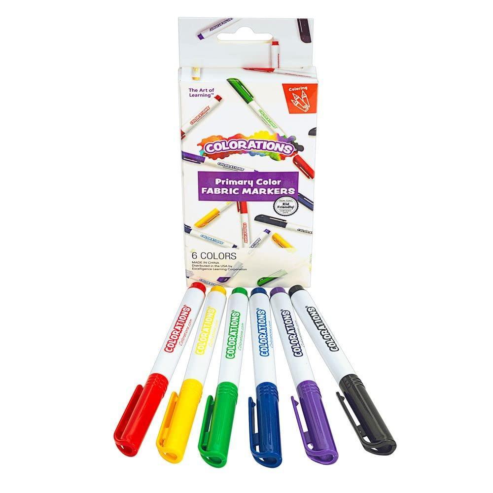 image:imageFabric Markers Primary Colors Vibrant Draw and Color on Any Canvas or Cotton