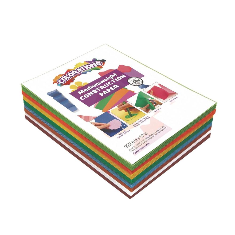image:imageColorations 9 x 12 Mediumweight Nature Colors Construction Paper Pack 400 Sheets Arts and Crafts School Supplies Drawing Coloring Painting 3D Art Paper