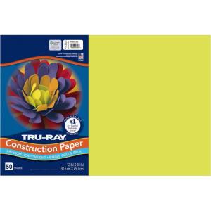 Tru-Ray® Construction Paper, 50% Recycled, 12″ x 18″, Pink, Pack Of 50(Brilliant Lime)