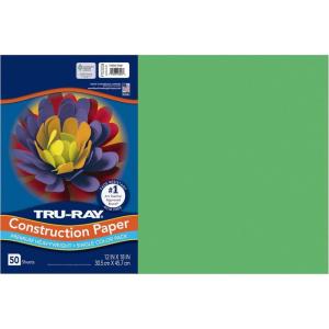 Tru-Ray® Construction Paper, 50% Recycled, 12″ x 18″, Pink, Pack Of 50(Festive Green)