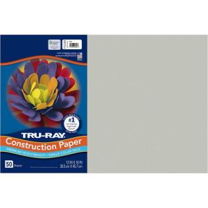 Tru-Ray® Construction Paper, 50% Recycled, 12″ x 18″, Pink, Pack Of 50(Gray)