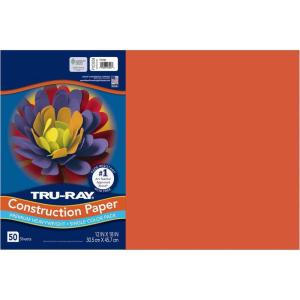Tru-Ray® Construction Paper, 50% Recycled, 12″ x 18″, Pink, Pack Of 50(Orange)