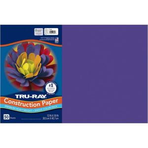 Tru-Ray® Construction Paper, 50% Recycled, 12″ x 18″, Pink, Pack Of 50(Purple)