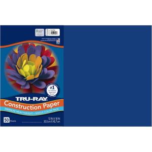 Tru-Ray® Construction Paper, 50% Recycled, 12″ x 18″, Pink, Pack Of 50(Royal Blue)