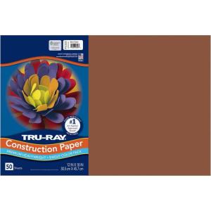 Tru-Ray® Construction Paper, 50% Recycled, 12″ x 18″, Pink, Pack Of 50(Warm Brown)