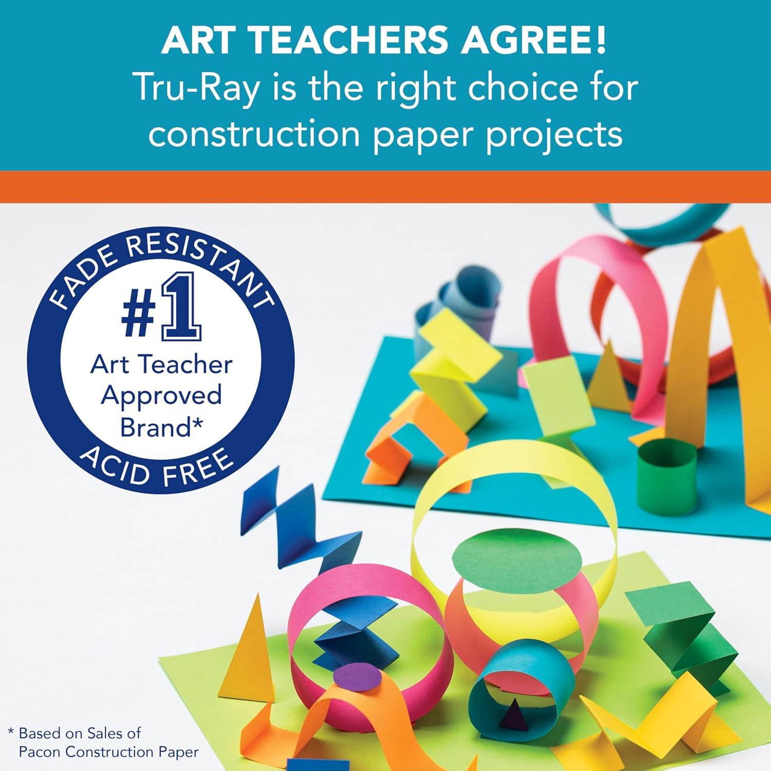 image:imageTruRay Construction Paper P103031 10 Classic Colors 9 x 12 50 SheetsCool Color Assortment