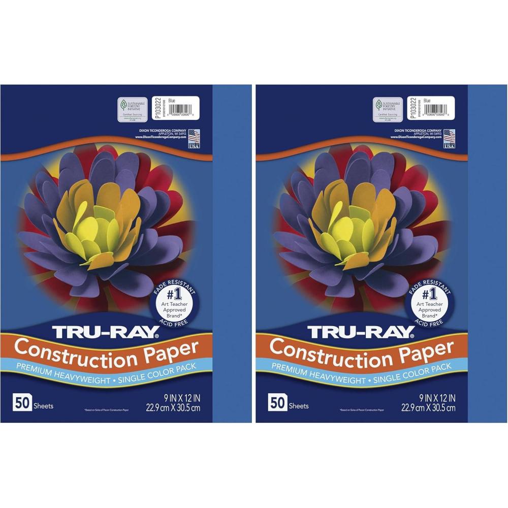 image:imageTruRay Construction Paper 9x12 Blue9 x 12 Inches Pack of 2