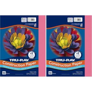 CONST PPR 9X12 Shocking Pink TRURAY 50 SHTS(9 x 12 Inches (Pack of 2))