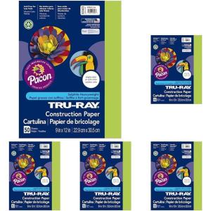 Tru-Ray Construction Paper 9×12 Brilliant Lime(BRILLIANT LIME (Pack of 5))
