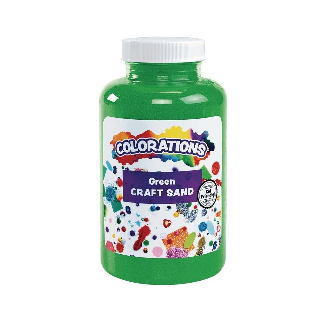 image:imageColorations Colorful Vibrant Sand 22 oz Jar for Arts and Crafts amp Play Activity White CSWHGreen